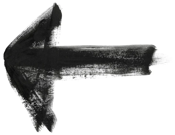 Pincel pintado a mano negro flecha — Foto de Stock