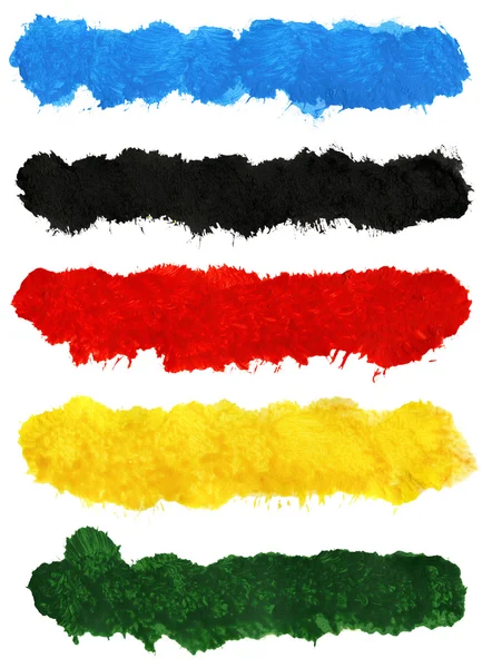 Colorful acrylic brush strokes — Stock Photo, Image