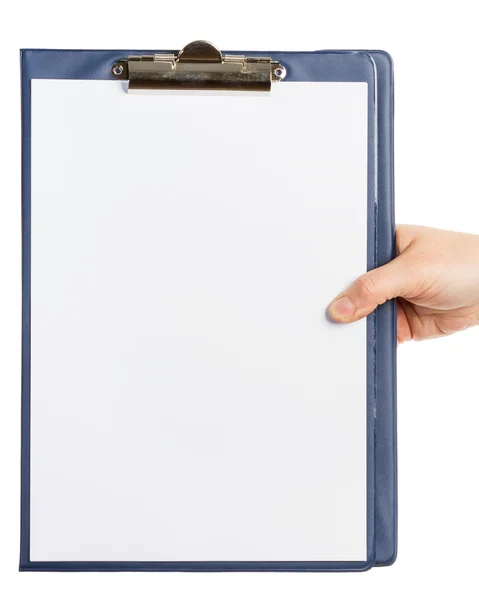 Hand holding clipboard — Stock Photo, Image