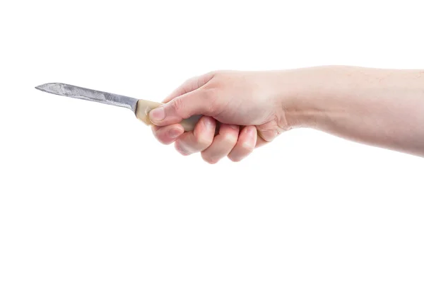 Gamla kniv i hand — Stockfoto