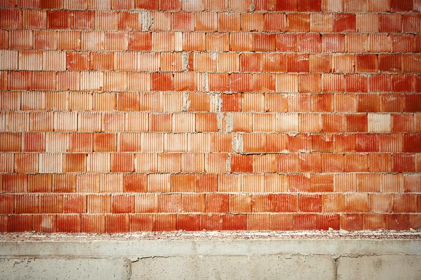 Kırmızı blok duvar — Stok fotoğraf