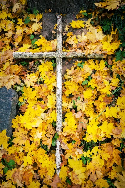 A cross in a cemetery — Stock Photo, Image
