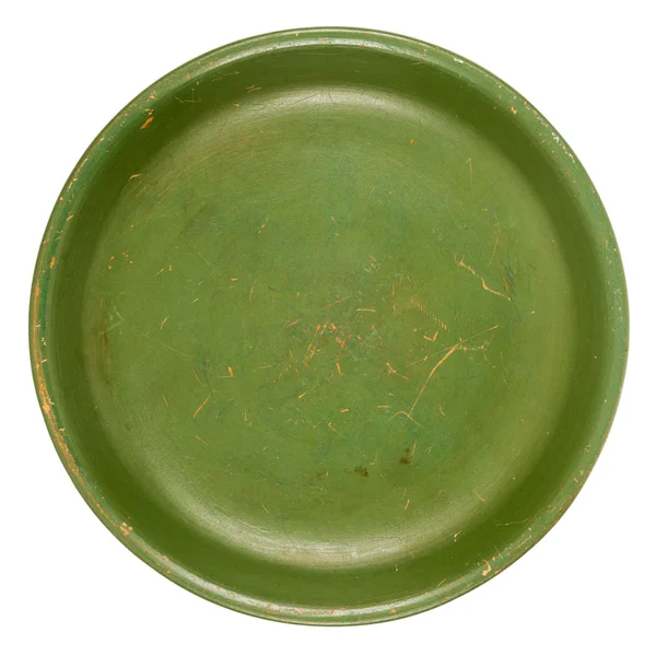 Old green plate — Stock Photo, Image