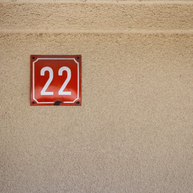 Number 22 on a wall clipart