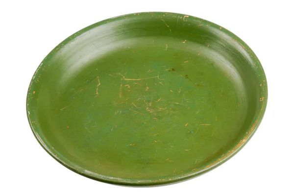 Old green plate — Stock Photo, Image