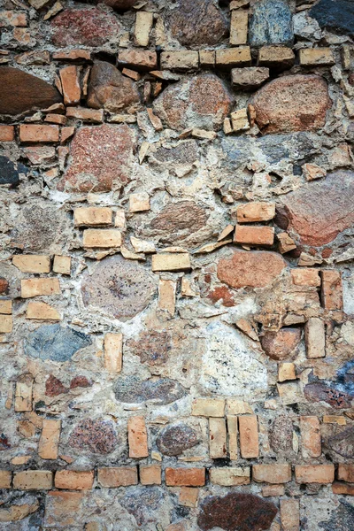 Stein und Ziegelmauer — Stockfoto
