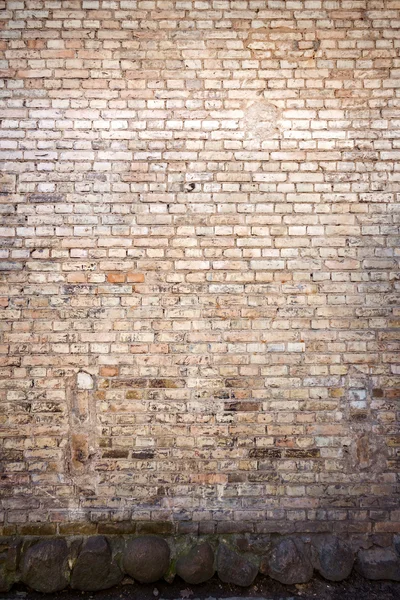 Sarı tuğla duvar arkaplanı — Stok fotoğraf