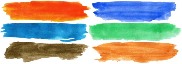 Watercolor hand painted brush strokes — Stock Photo, Image