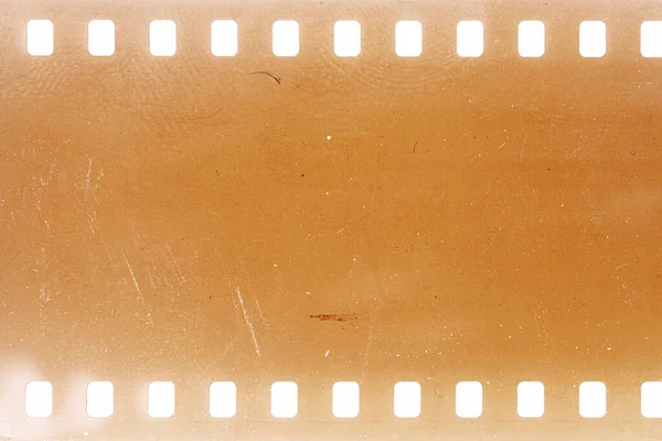 Dusty Grungy 35Mm Film Texture Surface Perforated Camera Film Isolated — Stock Photo, Image