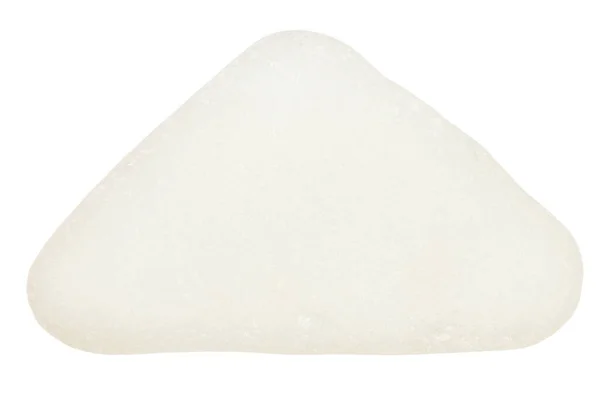 Beyaz Arkaplanda Izole Edilmiş Tek Beyaz Çakıl Taşının Üst Görünümü — Stok fotoğraf