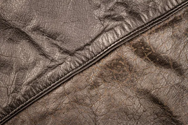 Echte Bruine Lederen Textuur Achtergrond Abstract Vintage Natuurlijke Koeienhuid Achtergrond — Stockfoto