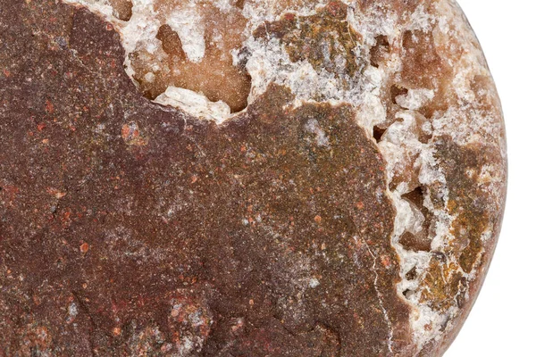 Parte Una Piedra Roja Oscura Aislada Sobre Fondo Blanco —  Fotos de Stock