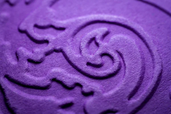 Extreme Macro Embossed Purple Paper Selective Focus Shallow Depth Field — Stock Photo, Image
