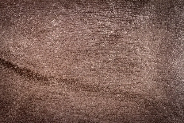 真正的褐色皮革纹理背景 天然牛皮背景复古 — 图库照片
