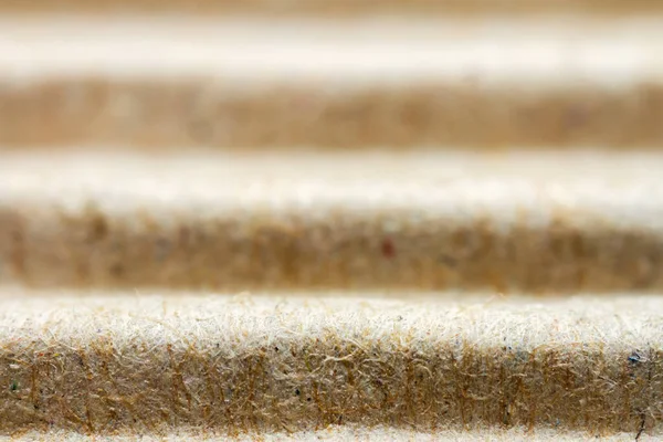 Extreme Close Beige Corrugated Cardboard Selective Focus — Stock Photo, Image