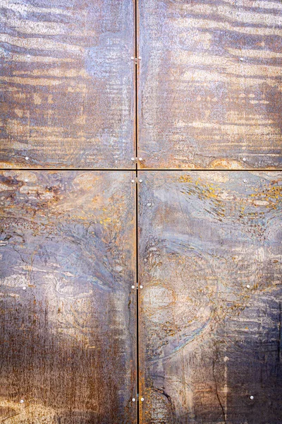 旧锈蚀磨损铁墙纹理背景 — 图库照片