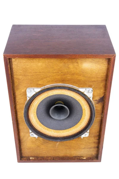 Single Vintage Speaker Full Range Driver Isolated White Background — Stock Photo, Image
