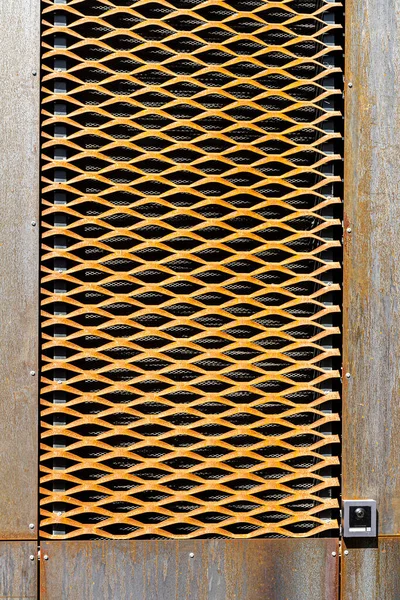 Velho Ferro Enferrujado Usado Parede Textura Fundo — Fotografia de Stock