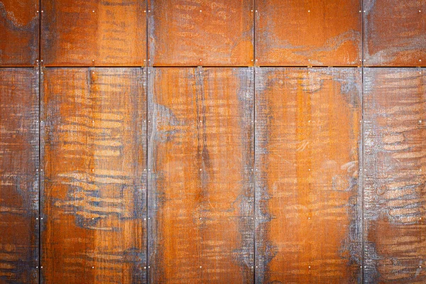 旧锈蚀磨损铁墙纹理背景 — 图库照片