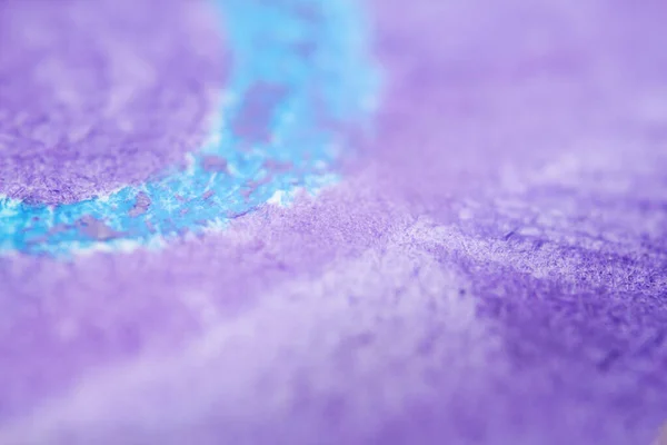 Extrême Gros Plan Aquarelle Violette Sur Texture Papier Mise Point — Photo
