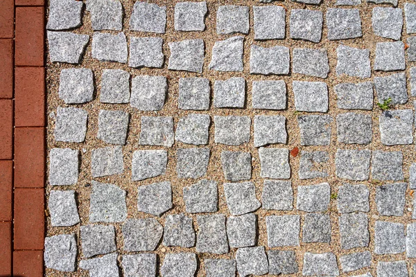 Blocs Granit Gris Dans Passerelle — Photo