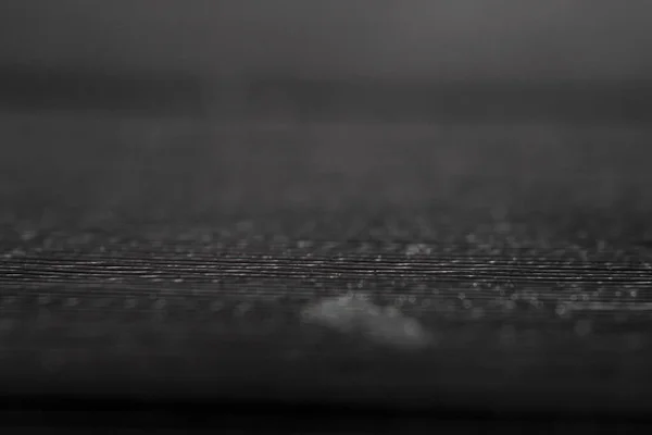 Makroaufnahme Einer Schwarzen Schallplatte Mit Kratzern Oberfläche Einer Alten Schallplatte — Stockfoto