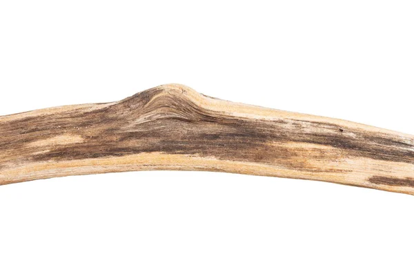 Part Driftwood Isolated White Background — Stock Photo, Image