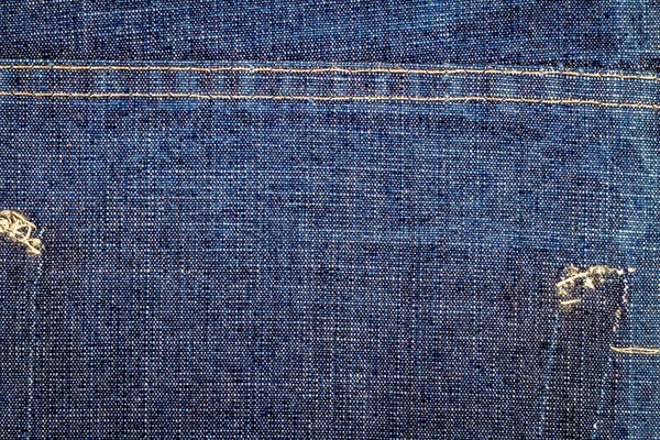 Φθαρμένο Μπλε Τζιν Τζιν Υφή Βελονιά Αφηρημένο Τζιν Υφή Φόντο — Φωτογραφία Αρχείου