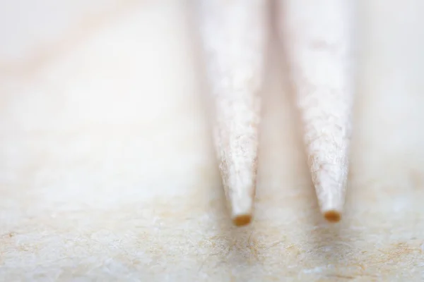 Extreme Closeup Beige Handmade Paper Toothpicks Shallow Depth Field — Stock fotografie