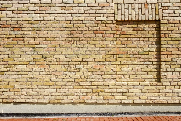 Latar Belakang Tekstur Dinding Bata Kuning Tua Wallpaper Arsitektur Abstrak — Stok Foto