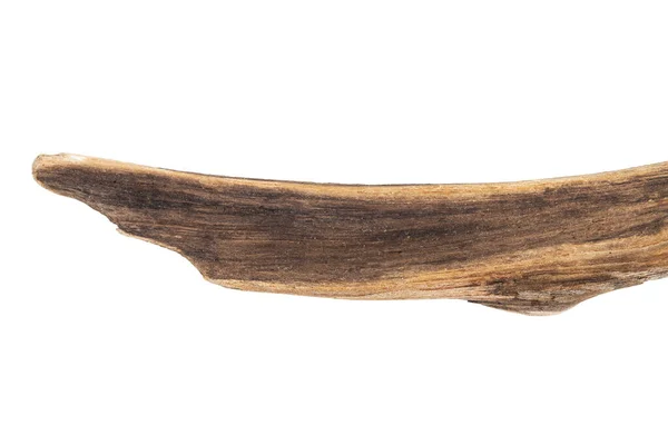 Part Driftwood Isolated White Background — Stock Photo, Image