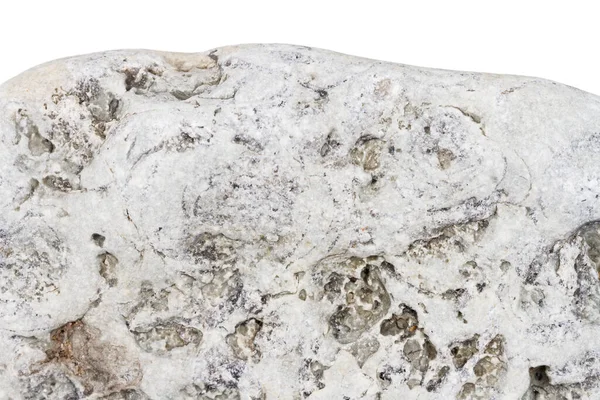 Parte Una Piedra Gris Aislada Sobre Fondo Blanco — Foto de Stock