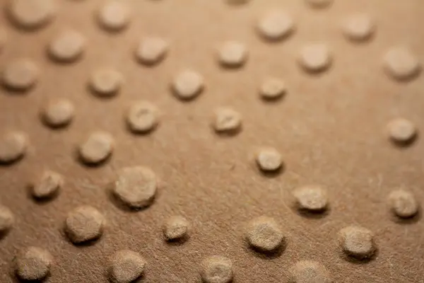 Extreme Macro Embossed Brown Paper Selective Focus Shallow Depth Field — Stock Photo, Image
