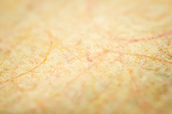 Extreme Closeup Yellow Handmade Paper Shallow Depth Field — Stock Photo, Image