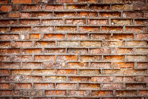Arka Plan Sarı Kırmızı Tuğla Duvar Doku — Stok fotoğraf