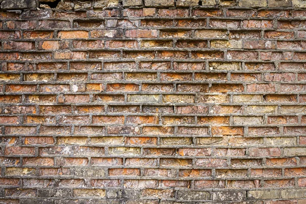 Bakgrund Gula Och Röda Tegel Vägg Konsistens — Stockfoto