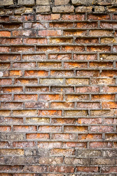Arka Plan Sarı Kırmızı Tuğla Duvar Doku — Stok fotoğraf