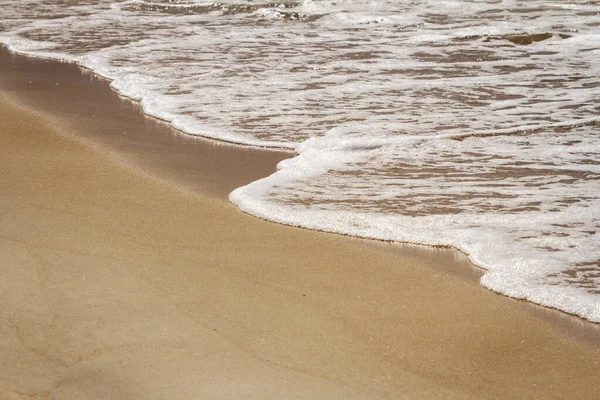 Mjuka Vågor Havet Sandstranden — Stockfoto