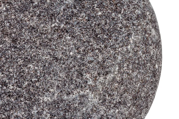 Teil Eines Schwarzen Steins Isoliert Auf Weißem Hintergrund — Stockfoto