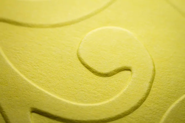 Extreme Macro Embossed Yellow Paper Selective Focus Shallow Depth Field — 图库照片