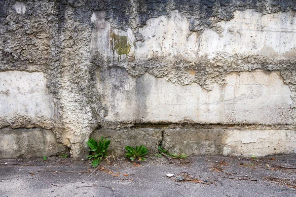 Envejecido Envejecido Agrietado Bloques Hormigón Fondo Pared — Foto de Stock