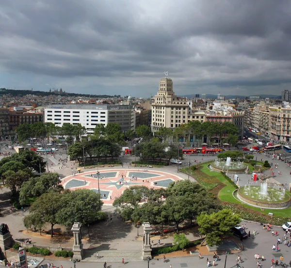 カタルーニャ広場のパノラマ — ストック写真