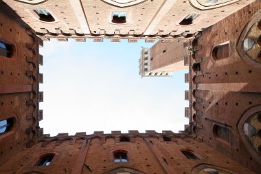 Palazzo publico ve torre del mangi, siena, İtalya