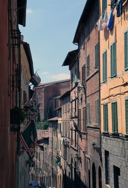 Sokak görünümü, siena, İtalya — Stok fotoğraf