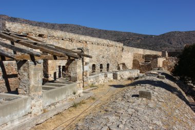 spinalonga, crete, Yunanistan adada çamaşır için yer