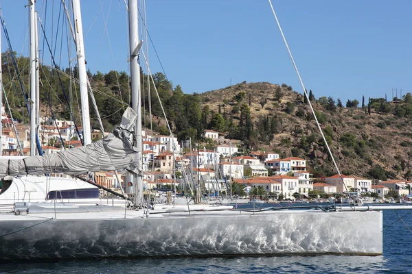 Promenade der Insel Poros, Griechenland — Stockfoto