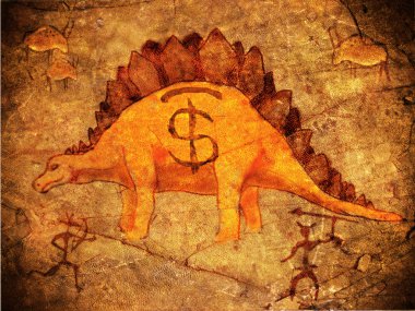 prehistoric piggy bank clipart
