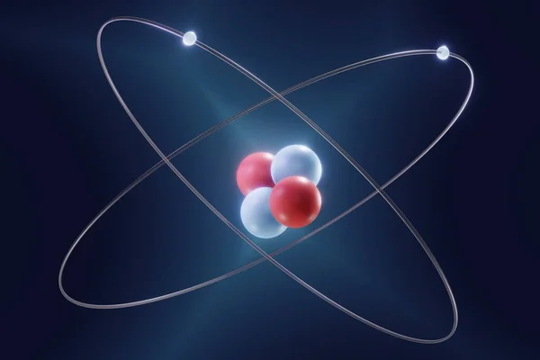 Ilustração Conceitual Átomo Modelo Bohr — Fotografia de Stock