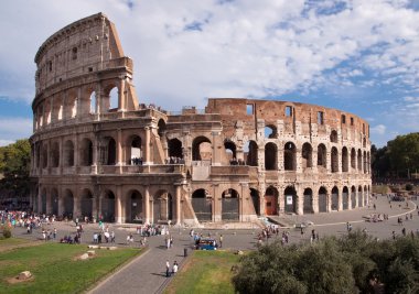 Coliseum görünümünden foro romano - roma - İtalya