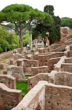 Eski evlerinin Harabeleri ostia antica - Roma - İtalya